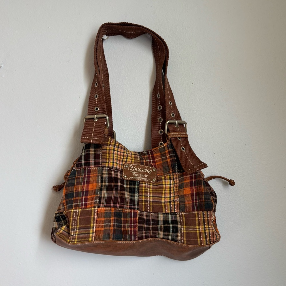 UNIONBAY Vintage Plaid Patchwork Purse